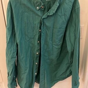 Men’s large green j.crew button down shirt